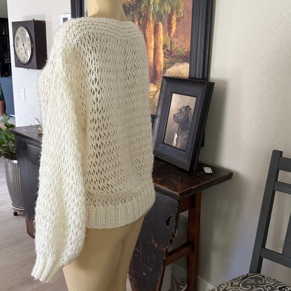 hand knitted loose weave bell sleeve SWEATER - Picture 5 of 5
